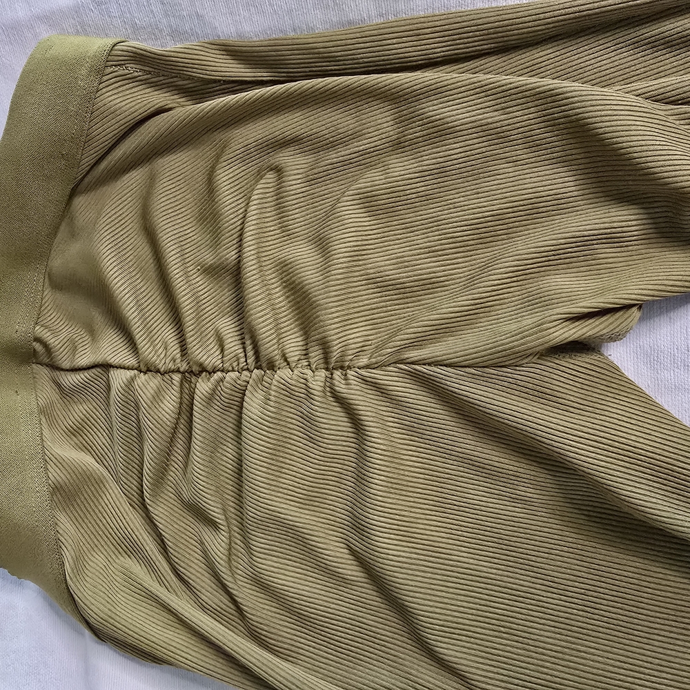 Olive Green Ribbed Bra & Leggings Set | Size Small | Lounge or Workout - Picture 6 of 6